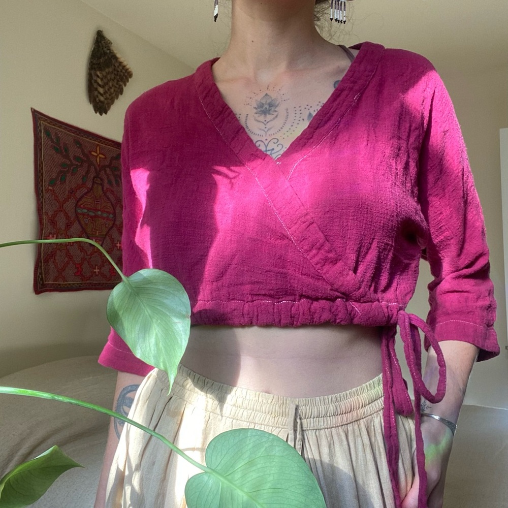 Indigo Luna wrap top - image 1